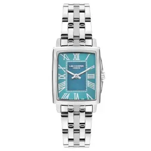 Γυναικείο ρολόι LEE COOPER LC07940.390 με μπλε καντράν και ασημί μπρασελέ.