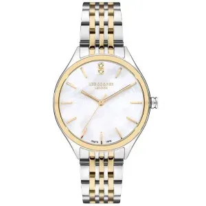 Γυναικείο ρολόι LEE COOPER LC07941.220 με ασημί καντράν και ασημί-χρυσό μπρασελέ.