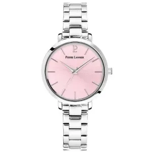 Γυναικείο ρολόι PIERRE LANNIER 078J681 CHOUQUETTE Crystals από ανοξείδωτο ατσάλι με ροζ καντράν και μπρασελέ.