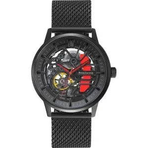 Ανδρικό ρολόι PIERRE LANNIER 338A439 Paddock Automatic από ανοξείδωτο ατσάλι με μαύρο skeleton καντράν και μπρασελέ.