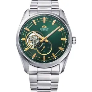 Ανδρικό ρολόι ORIENT RA-AR0008E Contemporary Automatic από ανοξείδωτο ατσάλι με πράσινο καντράν και ασημί μπρασελέ.