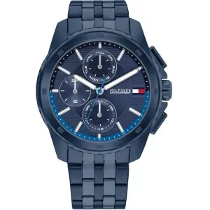 Aνδρικό ρολόι Tommy Hilfiger 1710622 από ανοξείδωτο ατσάλι με μπλε καντράν και μπρασελέ.