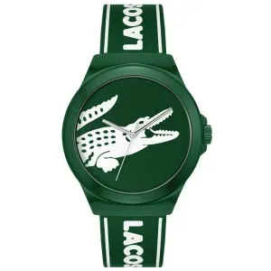 Ανδρικό ρολόι Lacoste 2011309 με πράσινο καντράν και πράσινο καουτσούκ λουράκι.