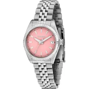 Γυναικείο ρολόι SECTOR R3253240516 240 από ανοξείδωτο ατσάλι με ροζ καντράν και μπρασελέ.