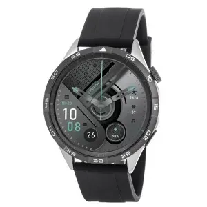 Ρολόι 3GUYS Smartwatch  3GW2901 με ψηφιακό καντράν και μαύρο καουτσούκ λουράκι.