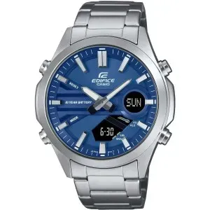 Ανδρικό ρολόι CASIO EFV-C120D-2AEF Edifice από ανοξείδωτο ατσα΄λι με μπλε καντράν και μπρασελέ.