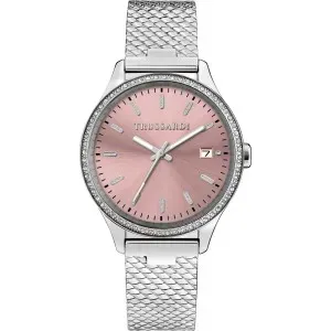 Γυναικείο ρολόι Trussardi R2453170506 City Life με ροζ καντράν και μπρασελέ.