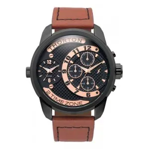 THORTON 9001111 Vidar Brown Leather Chronograph 