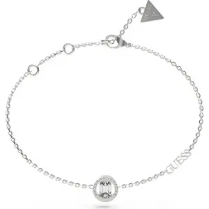 GUESS STEEL TINY DANCER JUBB04653JWRHL Βραχιόλι Ασημένιο Με Σχέδιο Και Λογότυπο