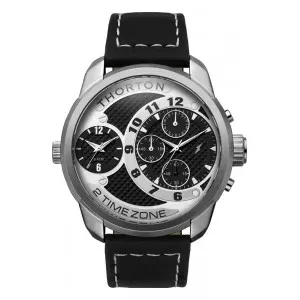 THORTON 9001131 Vidar Black Leather Chronograph 