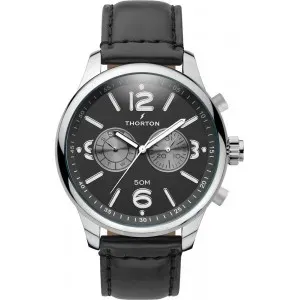 THORTON 9002131 Ragnar Black Leather Strap 