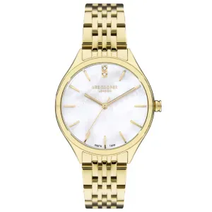 Γυναικείο ρολόι LEE COOPER LC07821.120 με φίλντισι καντράν και χρυσό μπρασελέ.