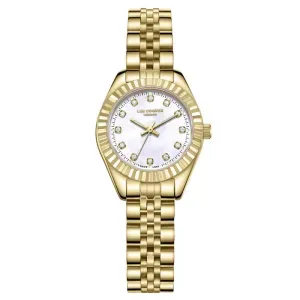 Γυναικείο ρολόι LEE COOPER LC07956.120 με φίλντισι καντράν και χρυσό μπρασελέ.