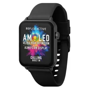 Ρολόι Reflex Active Series 30 RA30-2186 Smartwatch με μαύρο καουτσούκ λουράκι.