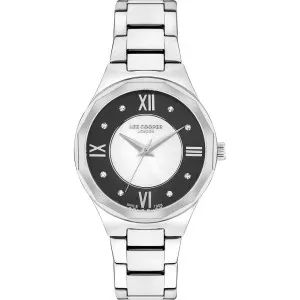 Γυναικείο ρολόι LEE COOPER LC07922.330 με μαύρο φίλντισι καντράν και μπρασελέ.
