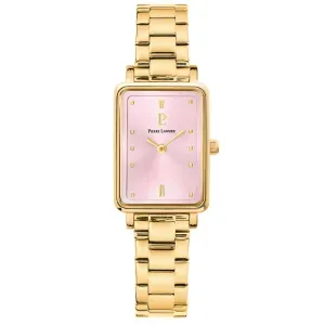 Γυναικείο ρολόι PIERRE LANNIER 052J552 Ariane από ανοξείδωτο ατσάλι με ροζ καντράν και χρυσό μπρασελέ.
