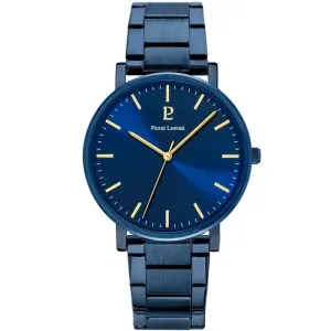 Ανδρικό ρολόι PIERRE LANNIER 252G469 Essential από ανοξείδωτο ατσάλι με μπλε καντράν και μπλε μπρασελέ.