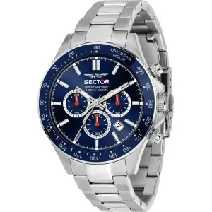 Ανδρικό ρολόι SECTOR 230 R3273661037 Chronograph από ανοξείδωτο ατσάλι με μπλε καντράν και μπρασελέ.