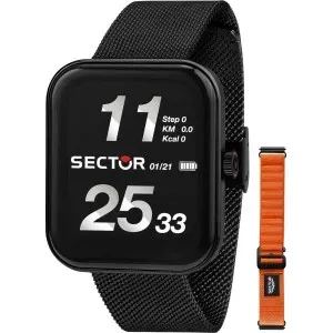 Ρολόι SECTOR S03 R3253171501 Pro Light Smartwatch με ψηφιακό καντράν και μπρασελέ.