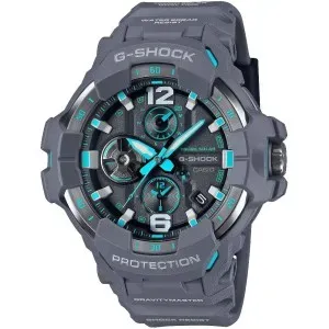 Ανδρικό ρολόι CASIO G-SHOCK GR-B300-8A2ER MASTER OF G GRAVITYMASTER με μαύρο καντράν και γκρι καουτσούκ λουράκι.