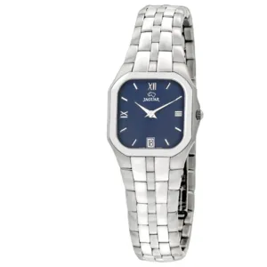 Γυναικείο ρολόι JAGUAR J307/4 από ανοξείδωτο ατσάλι με μπλε καντράν και ασημί μπρασελέ.