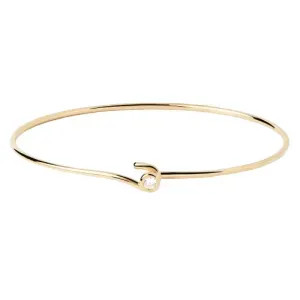 Γυναικείο βραχιόλι P D PAOLA PU01-619-U Essentials Siena Bangle από επιχρυσωμένο ασήμι 925.