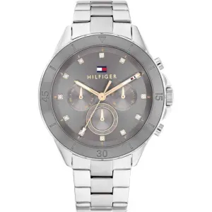 Γυναικείο ρολόι Tommy Hilfiger 1782742 Mellie από ανοξείδωτο ατσάλι με γκρι καντράν και ασημί μπρασελέ.