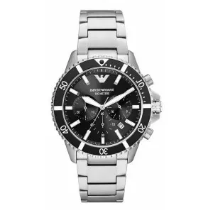 Emporio ARMANI Diver Chronograph Silver Stainless Steel Bracelet AR11360