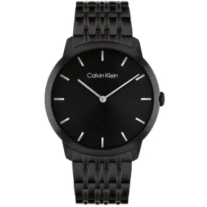 Ανδρικό ρολόι CALVIN KLEIN 25300008 Intrigue από ανοξείδωτο ατσάλι με μαύρο καντράν και μαύρο μπρασελέ.