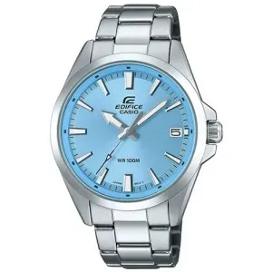 Ρολόι CASIO EFV-100D-2BVUEF Edifice από ανοξείδωτο ατσάλι με γαλάζιο καντράν και μπρασελέ.