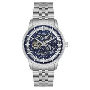 Ανδρικό ρολόι LEE COOPER LC08036.390 Automatic με skeleton καντράν και μπρασελέ.