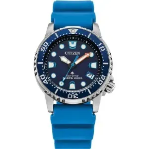 Γυναικείο Ρολόι CITIZEN Promaster Eco-Drive EO2028-06L με μπλε καντράν και γαλάζιο Λουράκι