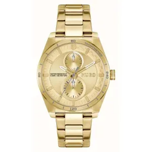 Γυναικείο ρολόι Hugo Boss 1540171 Fast For Her από ανοξείδωτο ατσάλι με χρυσό καντράν και χρυσό μπρασελέ.