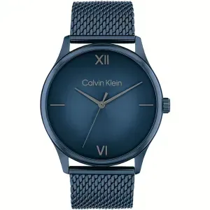 Ανδρικό ρολόι CALVIN KLEIN 25200451 Ascend από ανοξείδωτο ατσάλι με μπλε καντράν και μπλε μπρασελέ.