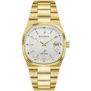 Ρολόι BULOVA 97B223 από ανοξείδωτο ατσάλι με ασημί καντράν και μπρασελέ.