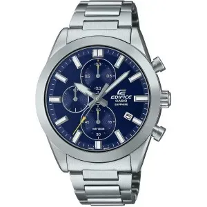 Ανδρικό ρολόι Ρολόι CASIO EFB-710D-2AVUEF Edifice από ανοξείδωτο ατσάλι με μπλε καντράν και ασημί μπρασελέ.