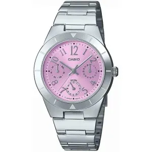 Γυναικείο Ρολόι CASIO LTP-2069D-4A3VEF Collection από ανοξείδωτο ατσάλι με μωβ καντράν και μπρασελέ.