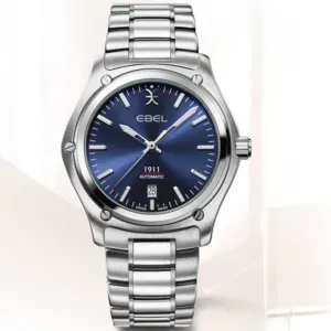 Ανδρικό ρολόι EBEL 1216615 Automatic από ανοξείδωτο ατσάλι με μπλε καντράν και ασημί μπρασελέ.