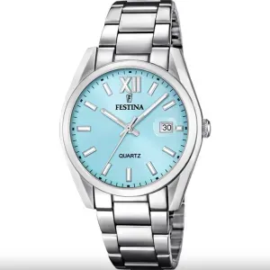 Ανδρικό Ρολόι FESTINA F20683/2 με μπλε καντράν και ασημί μπρασελέ.