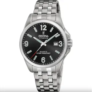 Ανδρικό Ρολόι FESTINA F20696/3 με τιτάνιο και μαύρο καντράν