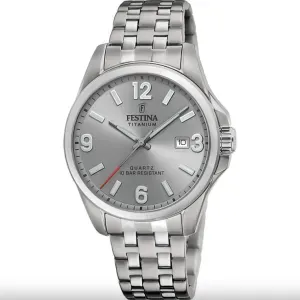 Ανδρικό Ρολόι FESTINA F20696/2 με τιτάνιο και γκρι καντράν