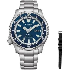 Ανδρικό Ρολόι CITIZEN Promaster Marine NY0161-63LE Automatic Limited Edition από ανοξείδωτο ατσάλι με μπλε καντράν και μπρασελέ.