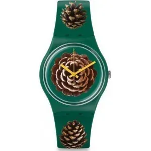 Ρολόι SWATCH GG221 Pinezone με Πράσινο με Καουτσούκ Λουράκι