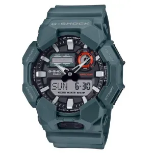 Ανδρικό Ρολόι CASIO GA-010-2AER G-Shock με ψηφιακό καντράν και πετρόλ καουτσούκ λουράκι.