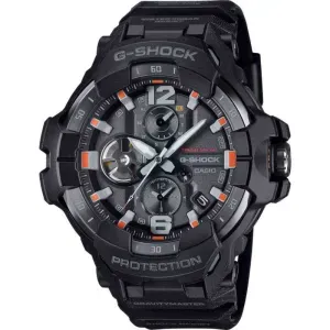 Ανδρικό ρολόι CASIO G-SHOCK GR-B300EC-1AER SOLAR Master of G Gravitymaster με μαύρο καντράν και μαύρο καουτσούκ λουράκι.