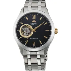 Ανδρικό ρολόι Orient TAG03002B Contemporary Automatic από ανοξείδωτο ατσάλι με μαύρο καντράν και ασημί μπρασελέ.