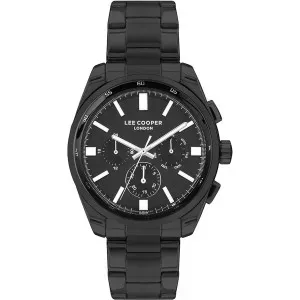 Ανδρικό ρολόι LEE COOPER LC07513.650-MP με μαύρο καντράν και μπρασελέ.