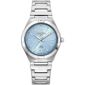 Γυναικείο ρολόι ROAMER 982847-41-05-20 Eos Crystals από ανοξείδωτο ατσάλι με γαλάζιο καντράν και ασημί μπρασελέ.