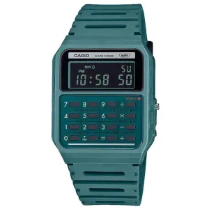 Ρολόι CASIO CA-53WB-3BEF Vintage με ψηφιακό καντράν και πράσινο καουτσούκ λουράκι.