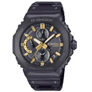 Ανδρικό ρολόι CASIO GMC-B2100ZE-1AER G-SHOCK 50th Anniversary με μαύρο καντράν και μαύρο καουτσούκ λουράκι.